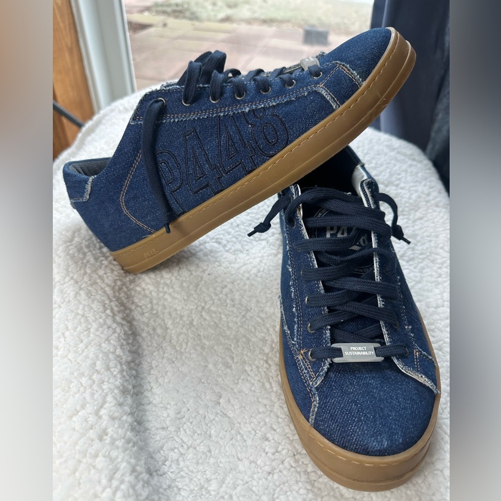 P448 John Jeans Denim Sneakers Size 41 Made in Italy Women’s 10-10.5 men 8-8.5
